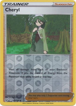 Pokemon - Cheryl - 123/163 - Uncommon Reverse Holo - Sword &amp; Shield: Battle Styles Singles - Top CollectiblesCollectible CardsPokémon