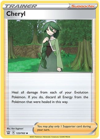 Pokemon - Cheryl - 123/163 - Uncommon - Sword &amp; Shield: Battle Styles Singles - Top CollectiblesCollectible CardsPokémon