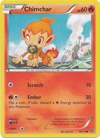 Pokemon - Chimchar - 18/114 - Common - XY: Steam Siege Series - Top CollectiblesCollectible CardsPokémon