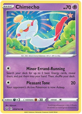 Pokemon - Chimecho - 059/163 - Common - Sword &amp; Shield: Battle Styles Singles - Top CollectiblesCollectible CardsPokémon