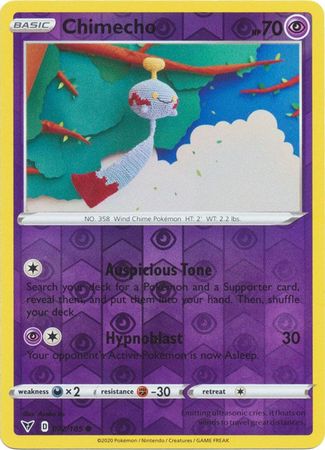 Pokemon - Chimecho - 072/185 - Common Reverse Holo - Sword & Shield: Vivid Voltage Series - Top CollectiblesCollectible CardsPokémon