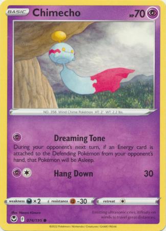 Pokemon - Chimecho - 074/195 - Common - Sword &amp; Shield: Silver Tempest Series - Top CollectiblesCollectible CardsPokémon