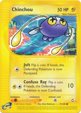 Pokemon - Chinchou - 71/147 - Common - Aquapolis Series - Top CollectiblesCollectible CardsPokémon