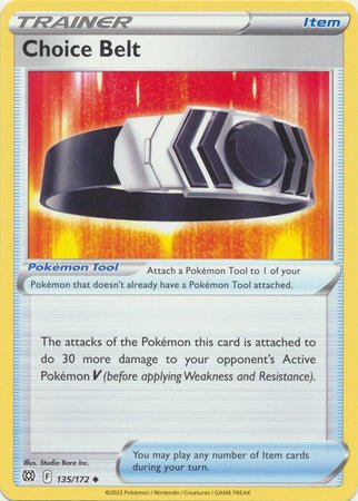 Pokemon - Choice Belt - 135/172 - Uncommon - Sword &amp; Shield: Brilliant Stars Series - Top CollectiblesCollectible CardsPokémon