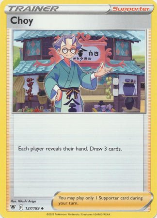 Pokemon - Choy - 137/189 - Uncommon - Sword &amp; Shield: Astral Radiance Series - Top CollectiblesCollectible CardsPokémon
