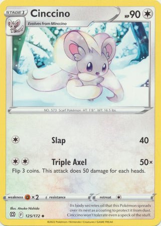 Pokemon - Cinccino - 125/172 - Uncommon - Sword &amp; Shield: Brilliant Stars Series - Top CollectiblesCollectible CardsPokémon