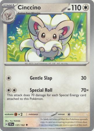 Pokemon - Cinccino - 137/162 - Uncommon - Scarlet & Violet: Temporal Forces Singles - Top CollectiblesCollectible CardsPokémon