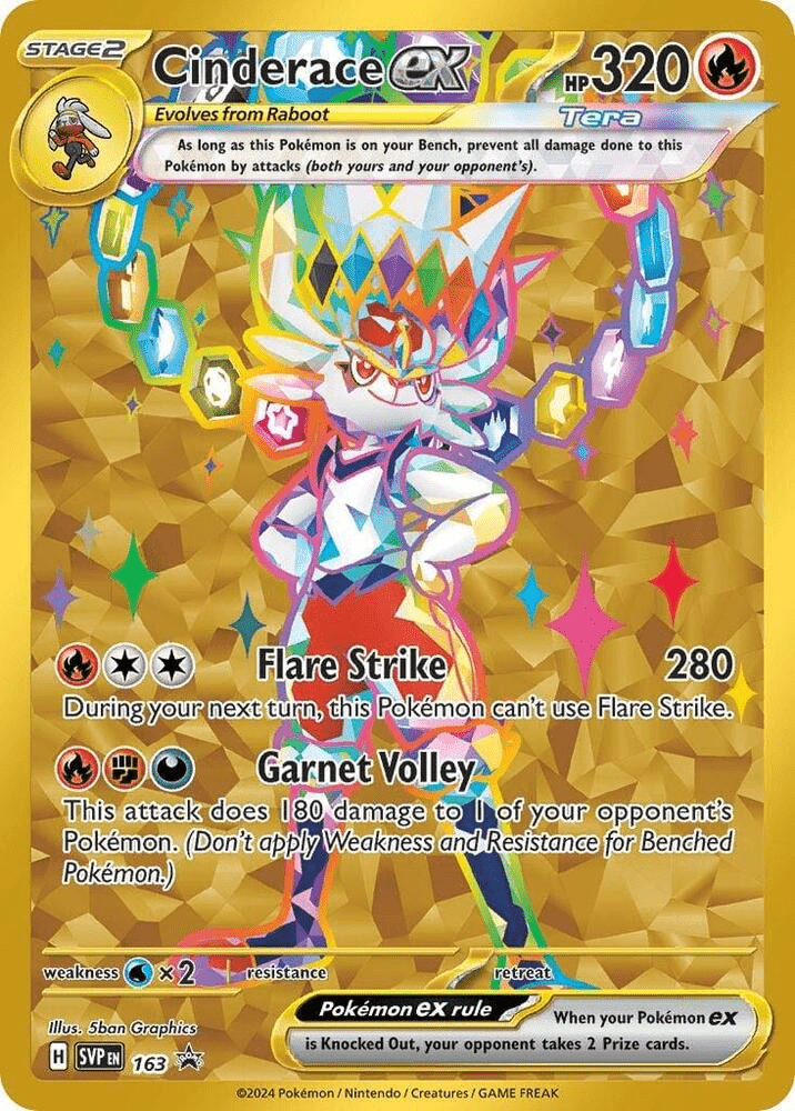 Pokemon - Cinderace ex - SVP163 - Promo - Scarlet & Violet Promos - Top CollectiblesCollectible CardsPokémon