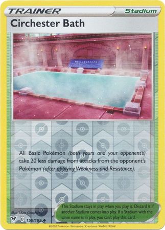 Pokemon - Circhester Bath - 150/185 - Uncommon Reverse Holo - Sword & Shield: Vivid Voltage Series - Top CollectiblesCollectible CardsPokémon