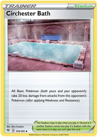 Pokemon - Circhester Bath - 150/185 - Uncommon - Sword & Shield: Vivid Voltage Series - Top CollectiblesCollectible CardsPokémon