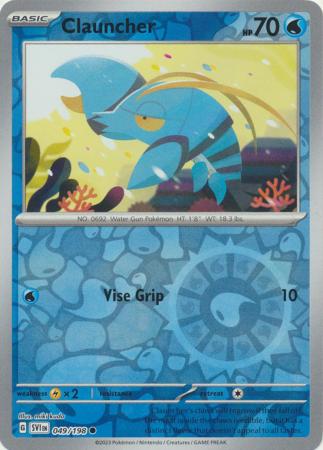 Pokemon - Clauncher - 049/198 - Common Reverse Holo - Scarlet & Violet (Base Set) Serie - Top CollectiblesCollectible CardsPokémon