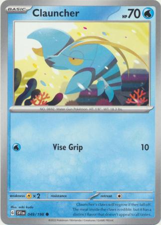 Pokemon - Clauncher - 049/198 - Common - Scarlet &amp; Violet (Base Set) Serie - Top CollectiblesCollectible CardsPokémon