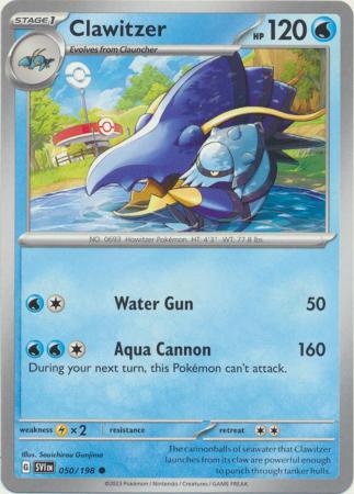Pokemon - Clawitzer - 050/198 - Common - Scarlet &amp; Violet (Base Set) Serie - Top CollectiblesCollectible CardsPokémon