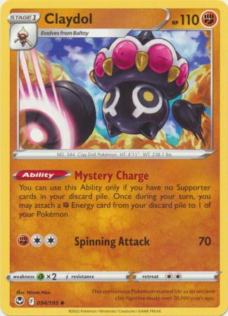 Pokemon - Claydol - 094/195 - Uncommon - Sword & Shield: Silver Tempest Series - Top CollectiblesCollectible CardsPokémon