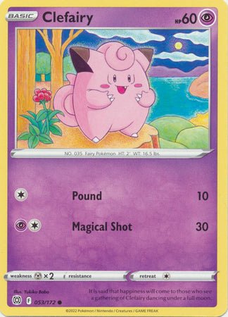 Pokemon - Clefairy - 053/172 - Common - Sword &amp; Shield: Brilliant Stars Series - Top CollectiblesCollectible CardsPokémon