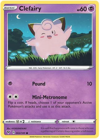 Pokemon - Clefairy - 063/185 - Common - Sword & Shield: Vivid Voltage Series - Top CollectiblesCollectible CardsPokémon