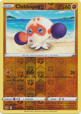 Pokemon - Clobbopus - 111/202 - Common Reverse Holo - Sword &amp; Shield: Base Set Series - Top CollectiblesCollectible CardsPokémon