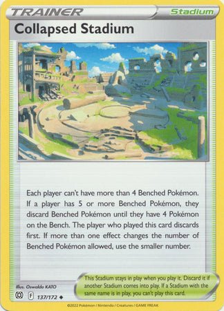 Pokemon - Collapsed Stadium - 137/172 - Uncommon - Sword &amp; Shield: Brilliant Stars Series - Top CollectiblesCollectible CardsPokémon