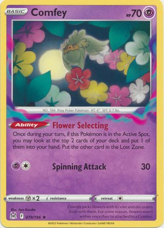 Pokemon - Comfey - 079/196 - Rare - Sword &amp; Shield: Lost Origin Series - Top CollectiblesCollectible CardsPokémon