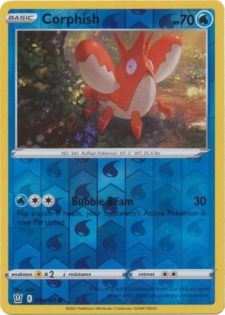 Pokemon - Corphish - 038/163 - Common Reverse Holo - Sword & Shield: Battle Styles Singles - Top CollectiblesCollectible CardsPokémon