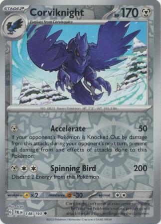 Pokemon - Corviknight - 148/193 - Uncommon Reverse Holo - Scarlet &amp; Violet: Paldea Evolved Series - Top CollectiblesCollectible CardsPokémon