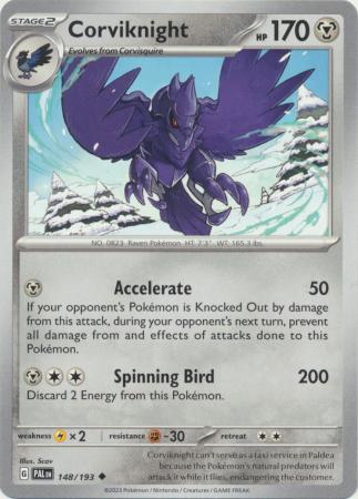 Pokemon - Corviknight - 148/193 - Uncommon - Scarlet &amp; Violet: Paldea Evolved Series - Top CollectiblesCollectible CardsPokémon