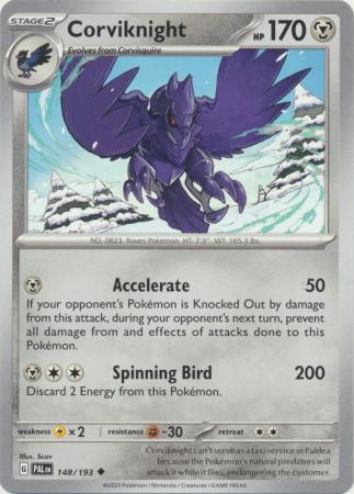 Pokemon - Corviknight - 148/193 - Uncommon - Scarlet & Violet: Paldea Evolved Series - Top CollectiblesCollectible CardsPokémon