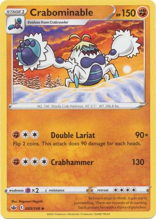Pokemon - Crabominable - 085/198 - Uncommon - Sword &amp; Shield: Chilling Reign Series - Top CollectiblesCollectible CardsPokémon