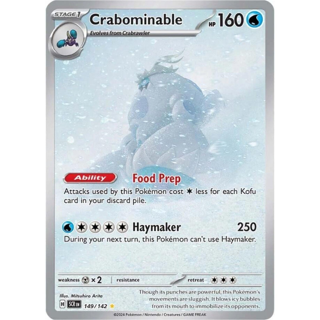 Pokemon - Crabominable - 149/142 - Illustration Rare - Scarlet &amp; Violet: Stellar Crown Series - Top CollectiblesCollectible CardsPokémon