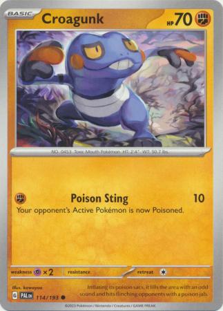 Pokemon - Croagunk - 114/193 - Common - Scarlet &amp; Violet: Paldea Evolved Series - Top CollectiblesCollectible CardsPokémon