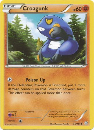 Pokemon - Croagunk - 58/114 - Common - XY: Steam Siege Series - Top CollectiblesCollectible CardsPokémon