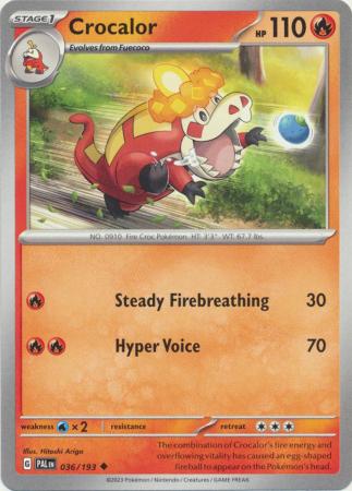 Pokemon - Crocalor - 036/193 - Uncommon - Scarlet & Violet: Paldea Evolved Series - Top CollectiblesCollectible CardsPokémon