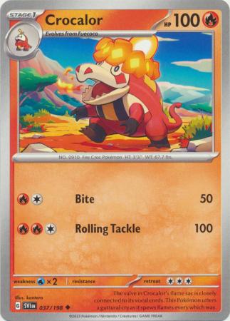 Pokemon - Crocalor - 037/198 - Uncommon - Scarlet &amp; Violet (Base Set) Serie - Top CollectiblesCollectible CardsPokémon