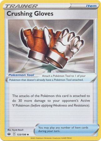 Pokemon - Crushing Gloves - 133/198 - Uncommon - Sword &amp; Shield: Chilling Reign Series - Top CollectiblesCollectible CardsPokémon