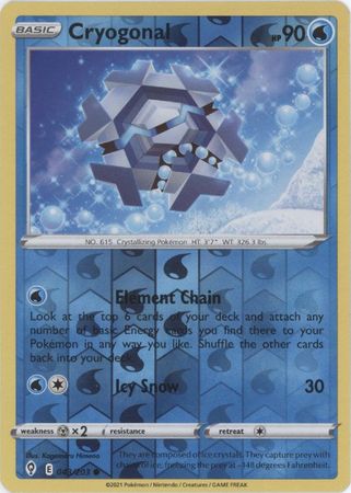 Pokemon - Cryogonal - 043/203 - Common Reverse Holo - Sword & Shield: Evolving Skies Series - Top CollectiblesCollectible CardsPokémon