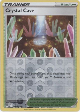 Pokemon - Crystal Cave - 144/203 - Uncommon Reverse Holo - Sword &amp; Shield: Evolving Skies Series - Top CollectiblesCollectible CardsPokémon