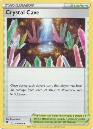 Pokemon - Crystal Cave - 144/203 - Uncommon - Sword &amp; Shield: Evolving Skies Series - Top CollectiblesCollectible CardsPokémon