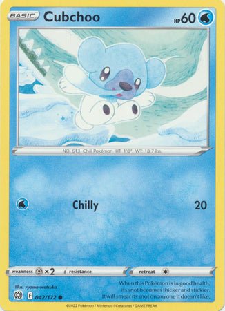 Pokemon - Cubchoo - 042/172 - Common - Sword & Shield: Brilliant Stars Series - Top CollectiblesCollectible CardsPokémon