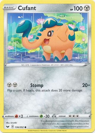 Pokemon - Cufant - 136/202 - Common - Sword & Shield: Base Set Series - Top CollectiblesCollectible CardsPokémon