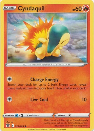 Pokemon - Cyndaquil - 023/189 - Common - Sword &amp; Shield: Astral Radiance Series - Top CollectiblesCollectible CardsPokémon
