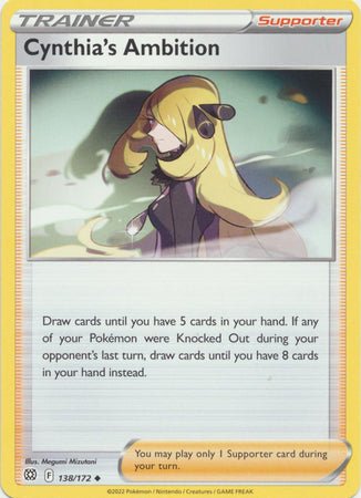 Pokemon - Cynthia's Ambition - 138/172 - Uncommon - Sword & Shield: Brilliant Stars Series - Top CollectiblesCollectible CardsPokémon