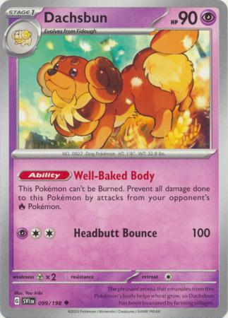 Pokemon - Dachsbun - 099/198 - Uncommon - Scarlet &amp; Violet (Base Set) Series - Top CollectiblesCollectible CardsPokémon