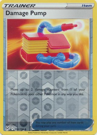 Pokemon - Damage Pump - 156/196 - Uncommon Reverse Holo - Sword &amp; Shield: Lost Origin Series - Top CollectiblesCollectible CardsPokémon