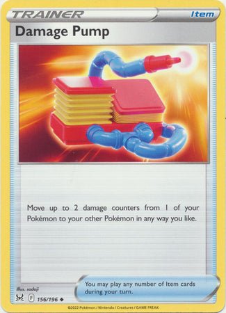 Pokemon - Damage Pump - 156/196 - Uncommon - Sword &amp; Shield: Lost Origin Series - Top CollectiblesCollectible CardsPokémon