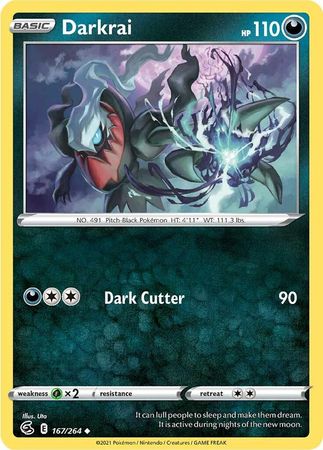 Pokemon - Darkrai - 167/264 - Uncommon - Sword &amp; Shield: Fusion Strike Series - Top CollectiblesCollectible CardsPokémon