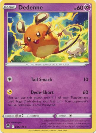 Pokemon - Dedenne - 085/195 - Uncommon - Sword & Shield: Silver Tempest Series - Top CollectiblesCollectible CardsPokémon