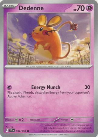 Pokemon - Dedenne - 094/198 - Common - Scarlet &amp; Violet (Base Set) Series - Top CollectiblesCollectible CardsPokémon