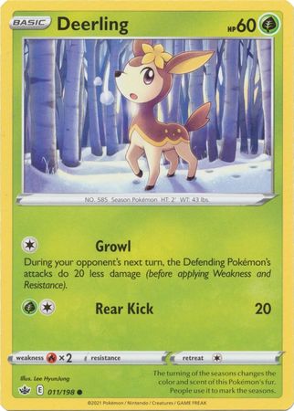 Pokemon - Deerling - 011/198 - Common - Sword &amp; Shield: Chilling Reign Series - Top CollectiblesCollectible CardsPokémon