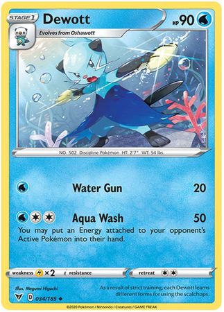 Pokemon - Dewott - 034/185 - Uncommon - Sword & Shield: Vivid Voltage Series - Top CollectiblesCollectible CardsPokémon