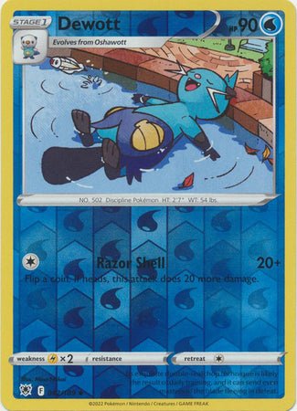 Pokemon - Dewott - 042/189 - Uncommon Reverse Holo - Sword & Shield: Astral Radiance Series - Top CollectiblesCollectible CardsPokémon